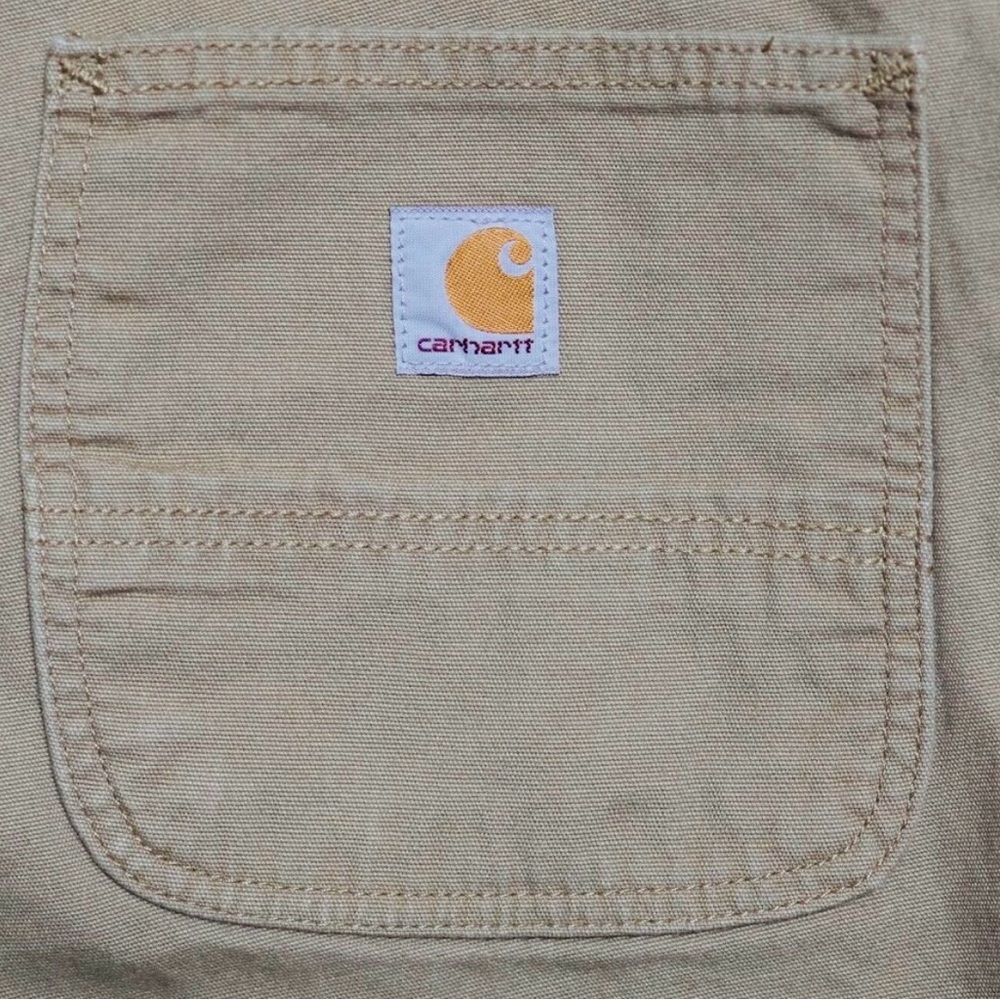 Carhartt Men's Khaki Chinos 36x32 Canvas Straight Fit with tapered leg - Picture 5 of 11
